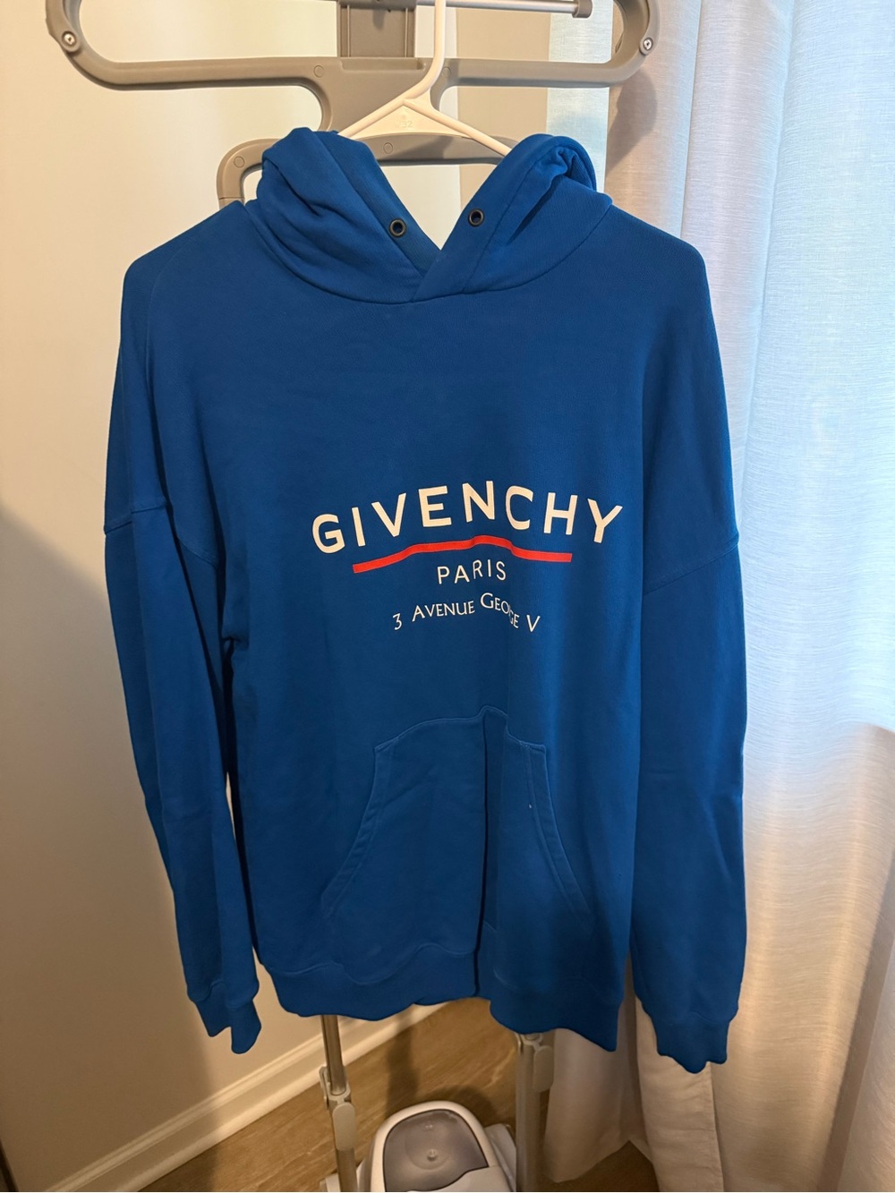 Givenchy Royal Blue Logo Hoodie Sweatshirt